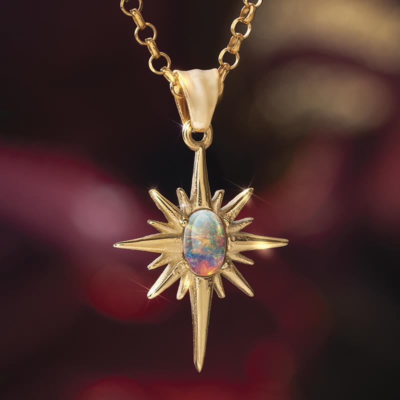 Opal Star Pendant (3/10 ctw)